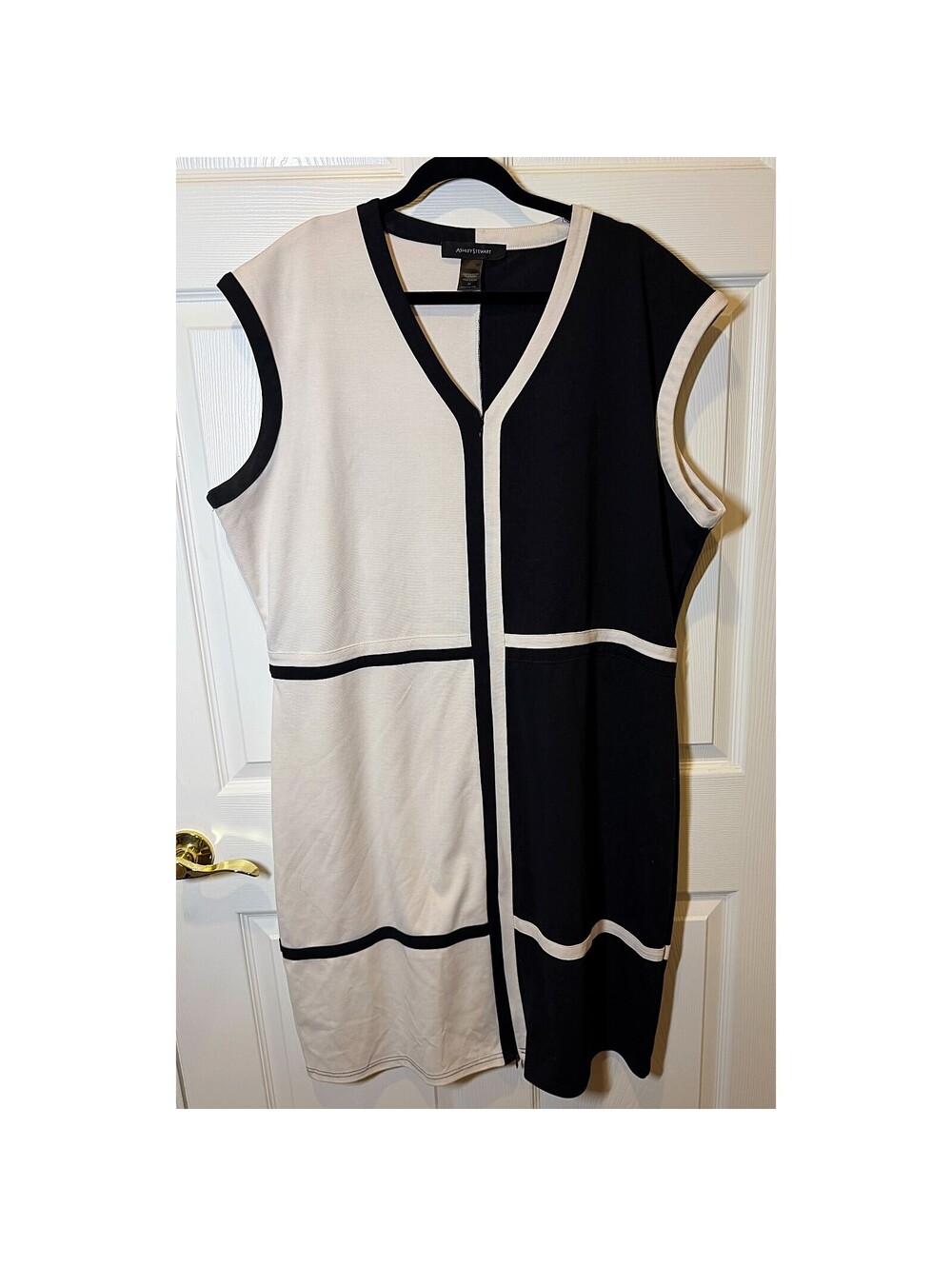 Plus Sizze Sleeveless Colorblock Dress